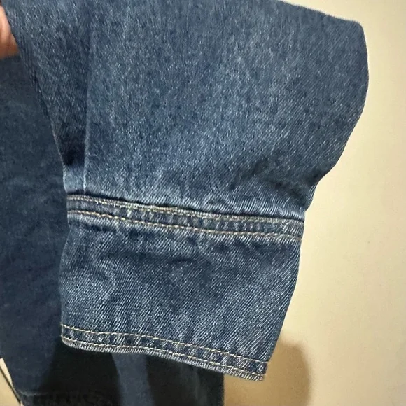 Francesca’s Oversized Denim Jacket – Dark Wash | Size S | NWT - Picture 9 of 10